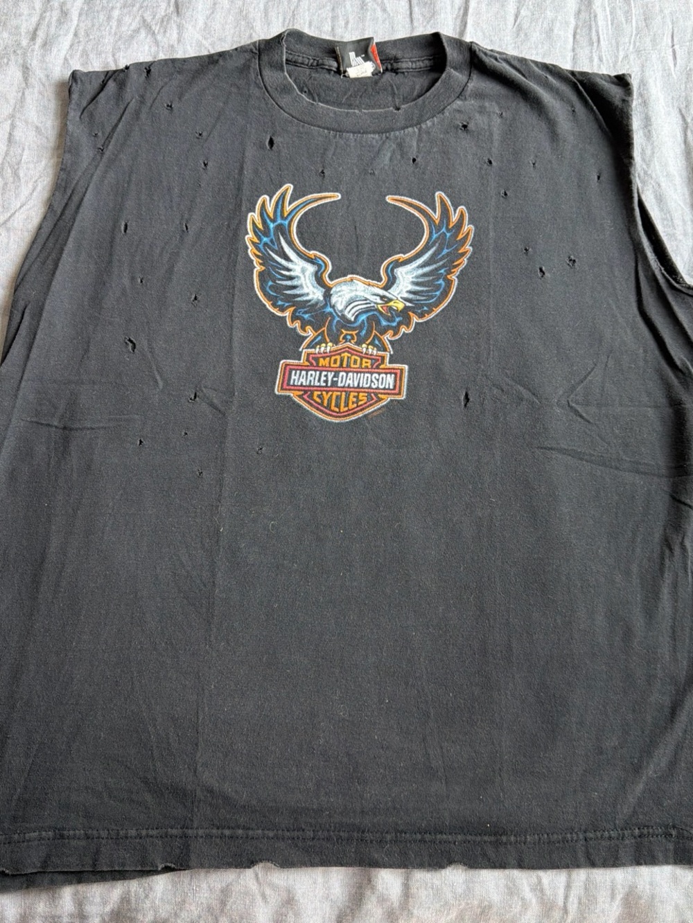 Vintage Harley-Davidson Men's Black Eagle Graphic Tee